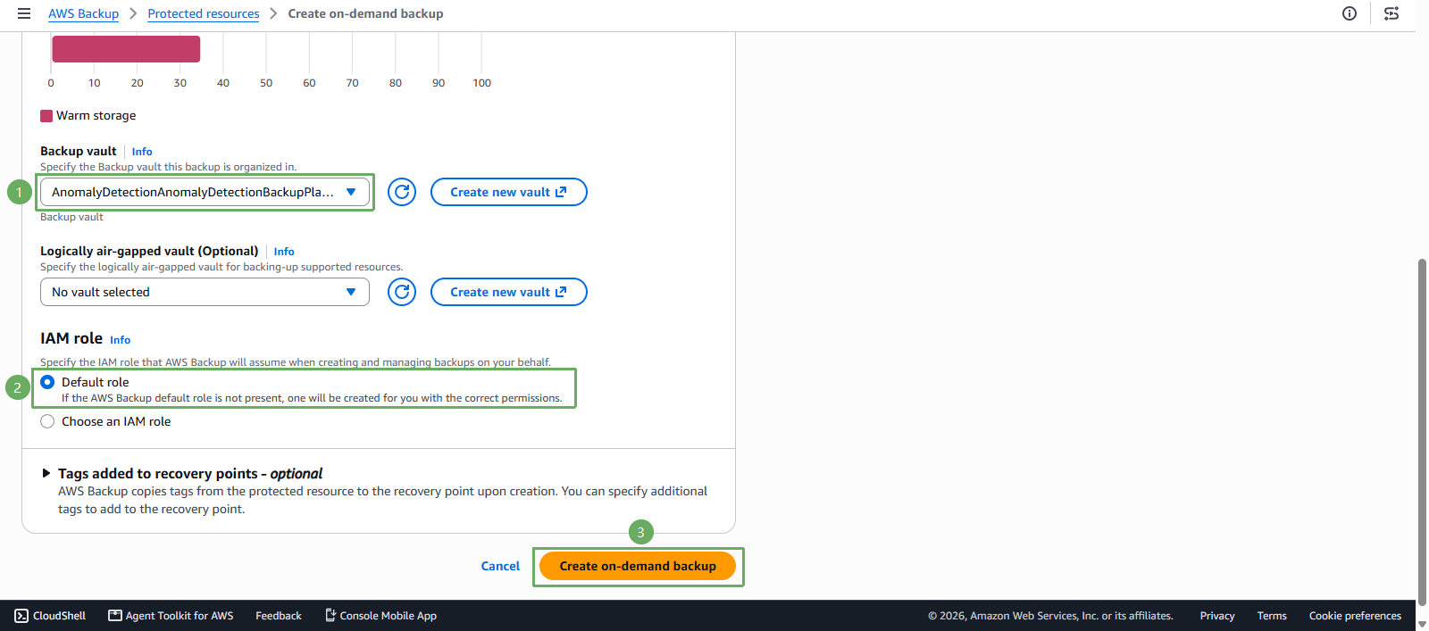 Create backup